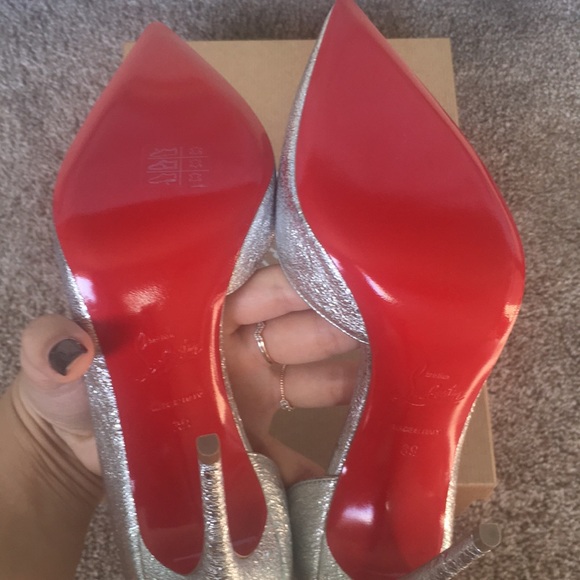 Christian Louboutin silver specchio vintage pumps - Picture 3 of 5